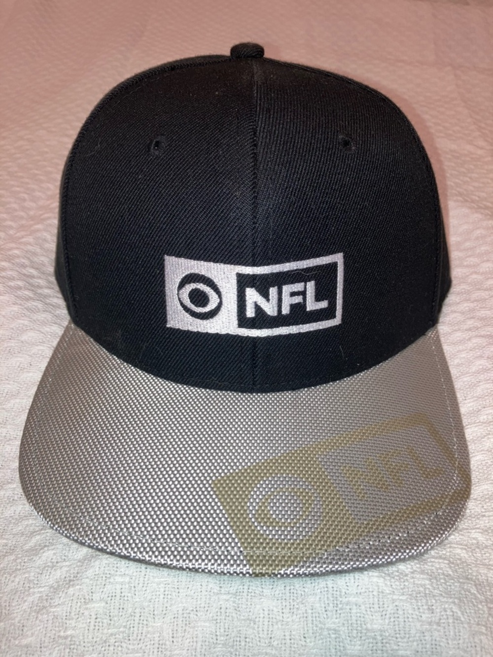 CBS NFL Snapback Hat - Black and Silver